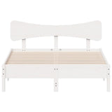 Bed Frame without Mattress White 140x200 cm Solid Wood Pine 3328233