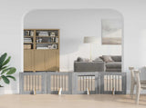 Dog Gate with Stands 4 pcs Grey Sonoma 60 x 60 cm 892154