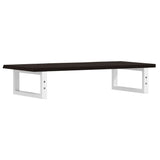 Basin Shelf Wall Mounted Steel and Solid Wood Oak 3302584