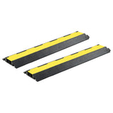 Cable Protector Ramps 2 pcs 2 Channels Rubber 101.5 cm 3057526