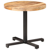 Bistro Table Round 80x75 cm Rough Mango Wood 320269