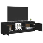TV Cabinet with LED Lights Black 120x30x36 cm 804284