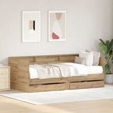 Daybed with Headboard Artisan Oak 100 x 200 cm Engineered Wood 3333985