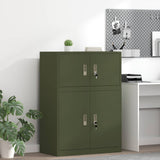 Storage Cabinet Olive Green 80 x 40 x 40 cm Steel 891674