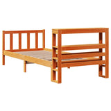 Bed Frame with Headboard without Mattress Wax Brown 90x200 cm 3305776