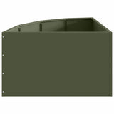 Corner Planter Olive green 60 x 60 x 35 cm Steel 883643
