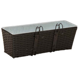 Railing 2 pcs Black 50 x 17 x 17 cm Metal 42026965