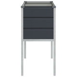 Planter Anthracite 100 x 45 x 90 cm Galvanised Steel 42018230