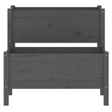 Planter Grey 84.5x84x75 cm Solid Wood Pine 822259