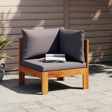 Garden Sofa Corner with Cushions Solid Wood Acacia 367628