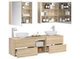 Bathroom Cabinet Set 5 pcs Sonoma Oak Engineered Wood 3406689