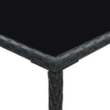 3 Piece Garden Bar Set with Cushions Poly Rattan Black 3095413