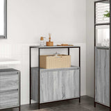 Bathroom Cabinet with Shelves Grey Sonoma 76.5x35x95 cm 861920