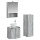 Bathroom Furniture Set 4 pcs Grey Sonoma 3407420