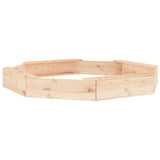 Sandbox with Seats Octagon Solid Wood Pine 825016