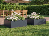 Garden Planter 2 pcs Anthracite 40 x 40 x 30 cm 8005041