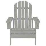 Garden Chair Grey Hardwood Medium Durable Garden Chair 45702