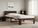 Single Bed Frame with Headboard ROSTOCK Dark Brown 90 x 190 cm 903398