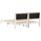 Bed frame White and light grey 180 x 200 cm Solid pine wood 3394367