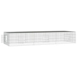 3-Panel Rabbit Cage 325x109x54 cm Galvanised Iron 171564
