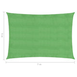 ZNTS Sunshade Sail 160 g/m² Light Green 5x7 m HDPE 311302