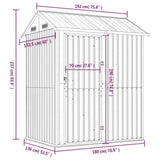 Garden Shed Green 192x152.5x237 cm Galvanised Steel 364529