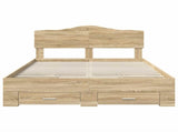 Bed Frame with Drawer Sonoma Oak 140 x 190 cm Engineered Wood 3413195