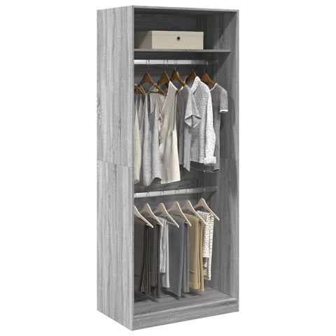 Wardrobe Grey Sonoma 80x50x200 cm Engineered Wood 3307797