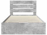 Bed Frame with Drawer Concrete Grey 100 x 200 cm Engineer Wood 3411855