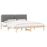Bed Frame with Upholstered Headboard Light Grey 180 x 200 cm 877959