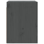 ZNTS Wall Cabinets 2 pcs Grey 30x30x40 cm Solid Wood Pine 813480