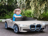 BMW i4 Licensed 12V Kids Electric Ride-On Car, White, Red and Light Blue T3398P348393