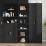 Highboard Black 50x41x185 cm Engineered Wood 3281681