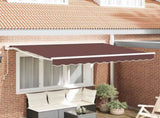 Awning Frame Brown 250 x 200 cm Polyester with PU coating 3329385