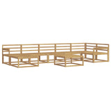Outdoor Sofa Set 8 pcs White Solid Acacia Wood 3386783