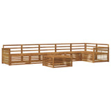 Outdoor Sofa Set 7 pcs Natural Solid Acacia Wood 3383447