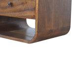 Chestnut Curve 2 Drawer Bedside IN892