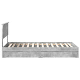 Storage Bed Concrete Grey 100 x 200 cm Engineered Wood 3410829