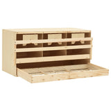 Chicken Laying Nest 3 Compartments 72x33x38 cm Solid Pine Wood 170654