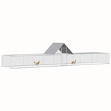 Chicken Coop 10x2x2 m Galvanised Steel 144563