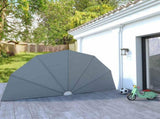Collapsible Terrace Side Awning Grey 200 cm 44576