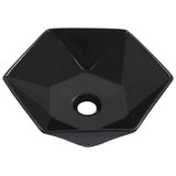 ZNTS Wash Basin 41x36.5x12 cm Ceramic Black 143914