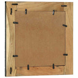 Wall Mirror Black and Brown 50 x 2 x 50 cm Solid Acacia Wood 374116