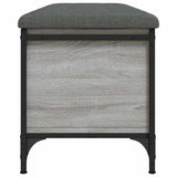 Storage Bench Grey Sonoma 102x42x45 cm Engineered Wood 835150