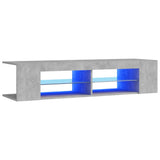TV Cabinet with LED Lights Concrete Grey 135x39x30 cm 804233