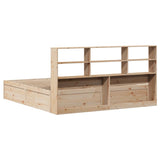 Bed Frame without Mattress 200x200 cm Solid Wood Pine 3323443