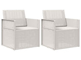 Garden Dining Chairs 2 pcs White PP 899963
