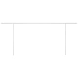 ZNTS Manual Retractable Awning with Posts 5x3.5 m Cream 3070057