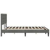 Bed Frame with Headboard Dark Grey 180 x 200 cm Velvet 42027695