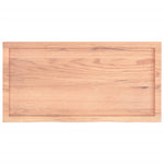 Bathroom Countertop Light Brown 100x50xcm Treated Solid Wood 3156132
